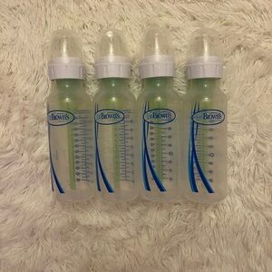 Dr. Brown's Clear Baby Bottles with Green Vents - Set of 4